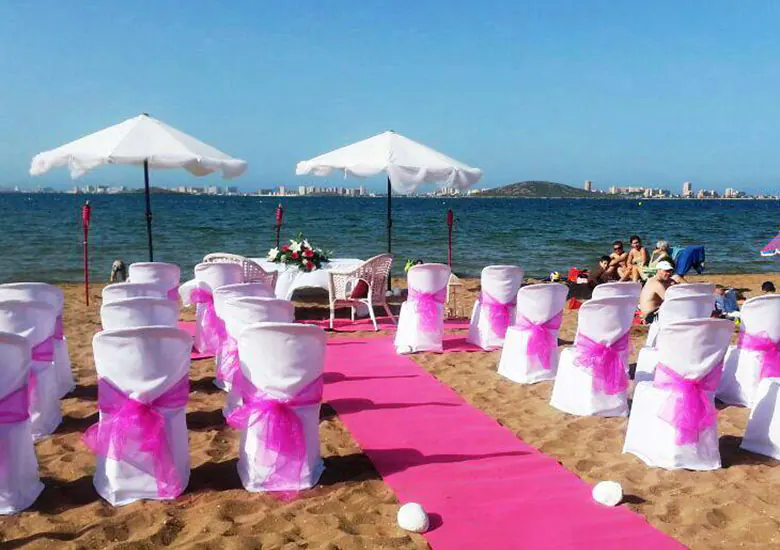 Evento de boda en la playa